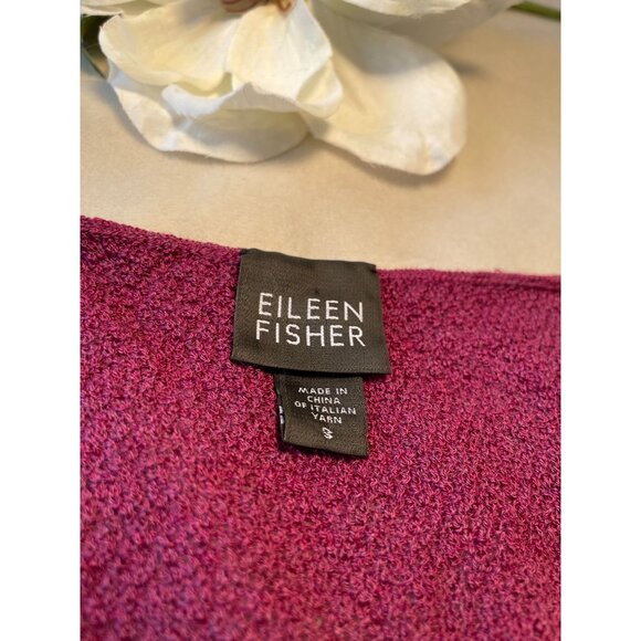 Eileen Fisher Womens Texture Wool Knit Sweater Top S Academia Classic Y2K Vtg - Picture 6 of 9